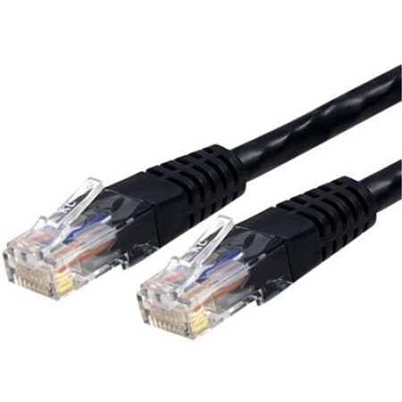 Dynamicfunction 35 ft. Black Molded Cat6 ETL Verified UTP Patch Cable DY2094026